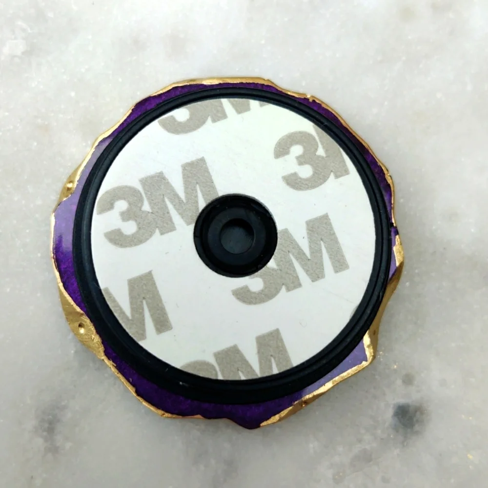 Handmade Resin Purple/Gold Phone Grip
